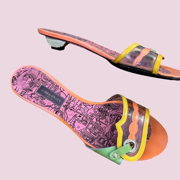 Vintage Y2K Emilio Pucci Colorful Retro Kitten Heels - Picture 6 of 7